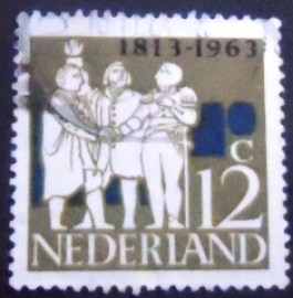 Selo postal da Holanda de 1963 Anniversary of Independence restored