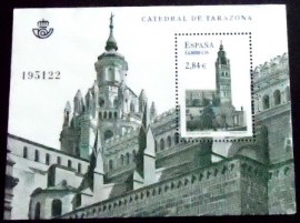 Bloco postal da Espanha de 2011 Cathedral of Tarazona