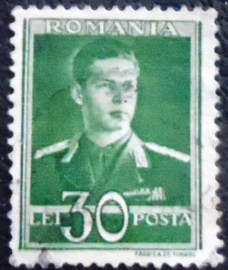 Selo postal da Romênia de 1944 Michael I of Romania