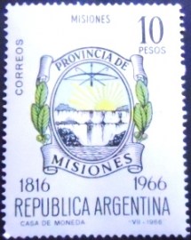 Selo postal da Argentina de 1966 Misiones