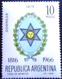 Selo postal da Argentina de 1966 Salta
