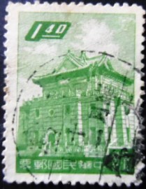 Selo postal de Taiwan de 1959 Chu Kwang Tower