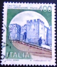 Selo postal da Itália de 1980 Castles Prato
