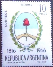Selo postal da Argentina de 1966 Tucuman