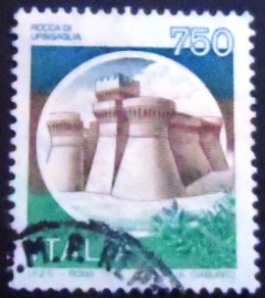 Selo postal da Itália de 1990 Castle Urbisaglia