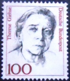 Selo postal da Alemanha de 1988 Therese Giehse N