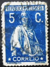 Selo postal de Portugal de 1912 Ceres