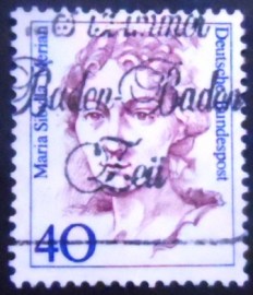 Selo postal da Alemanha de 1987 Maria Sibylla Meria