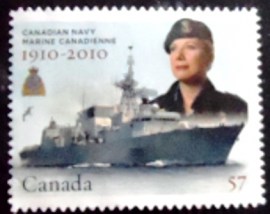 Selo postal do Canadá de 2010 HMCS Halifax
