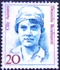 Selo postal da Alemanha de 1987 Cilly Aussem