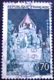 Selo postal da França 1964 The Tower of Caesar