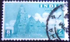 Selo postal da Índia de 1949 Kandraya Mahadeva Temple