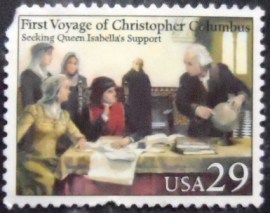 Selo postal dos Estados Unidos de 1992 Voyages of Columbus