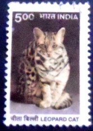 Selo postal da Índia de 2000 Leopard Cat