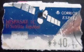 Selo postal da Espanha de 2000 HISPASAT 1C.