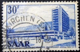 Selo postal da Alemanha Sarre de 1953 University Library
