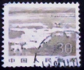 Selo postal da China de 1983 Flock of Sheep
