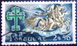 Selo postal de Portugal de 1963 Emblem of Order and Knight 2$50