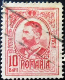 Selo postal da Romênia de 1908 Carol I of Romania