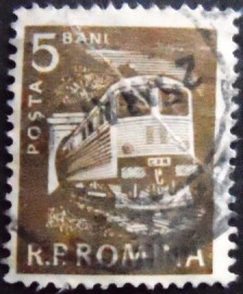 Selo postal da Romênia 60 Locomotive