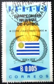 Selo postal do Panamá de 1966 Flag of Uruguay