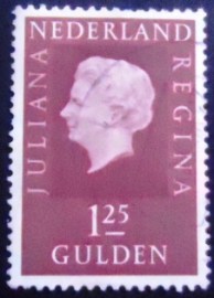 Selo postal da Holanda de 1969 Queen Juliana type Regina 1,25