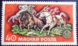 Selo postal da Hungria de 1971 European Bison