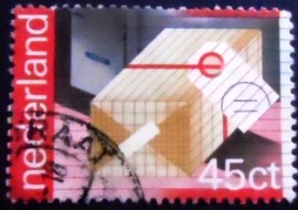 Selo postal da Holanda de 1981 100 Years of PTT