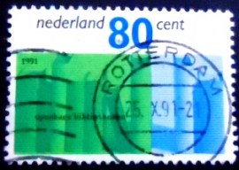 Selo postal da Holanda de 1991 Public Libraries
