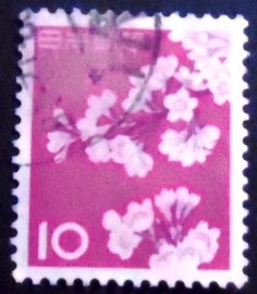 Selo postal do Japão de 1961 Cherry Blossoms