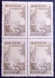 Quadra de selos postais de 1951 Congresso Educação Católica
