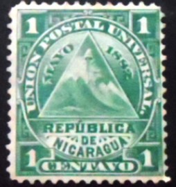 Selo postal da Nicarágua de 1882 Triangle with Coat of Arms