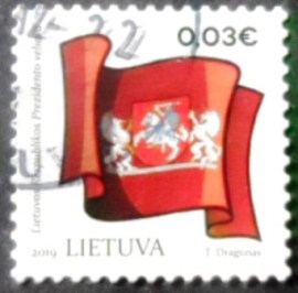 Selo postal da Lituânia de 2019 Presidential Flag