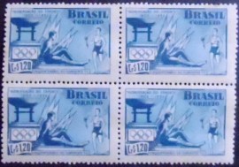 Quadra de selo postais do Brasil de 1952 Fluminense F.C.M