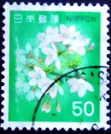 Selo postal do Japão de 1980 Cherry Blossoms