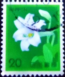Selo postal do Japão de 1982  White Trumpet Lily