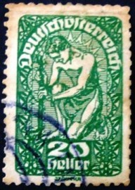 sello postal da Áustria de 1920 - Coat of arms - 20