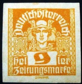 sello postal da Áustria de 1921 - Mercury 9