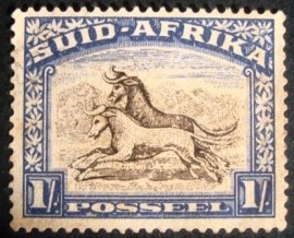 Selo postal  regular África do Sul 1932 Gnu