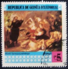 Selo postal cinderela de Guinea Equatorial de 1978 - Rubens