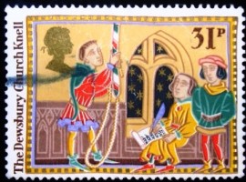 Selo postal cmomemorativo do Reino Unido de 1986 - The Dewsbury Church Knell