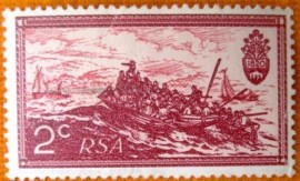 Selo postal comemorativo Africa do Sul 1971 Anniversary of Republic
