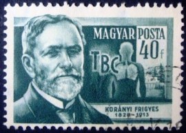Selo postal comemorativo da Hungria de 1954 Baron Frigyes Korányi