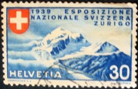 Selo postal da Suíça de 1939 Swiss Exhibition
