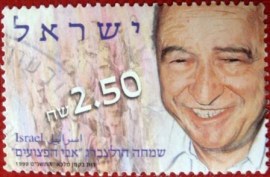 Selo postal comemorativo de Israel de 1999 - Simcha Holtzberg