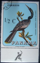 Selo postal comemorativo do PANAMÁ de 1967 American Darter