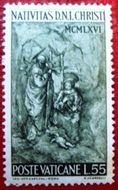 Selo postal do Vaticano de 1966 Sagrada Família
