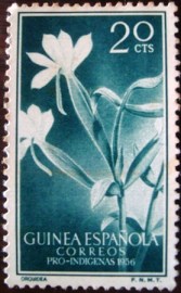Selo postal Giuinea Espanhola 1956 Pro indigenous