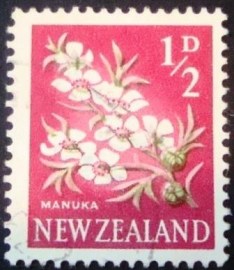 Selo postal definitivo da Australia de 1960 - Manuka