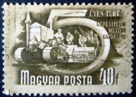 Selo postal definitivo da Hungria de 1920 Mechanized agriculture